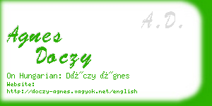 agnes doczy business card